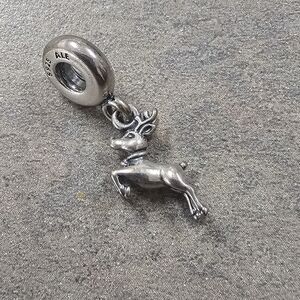 Authentic Pandora Reindeer Christmas Charm